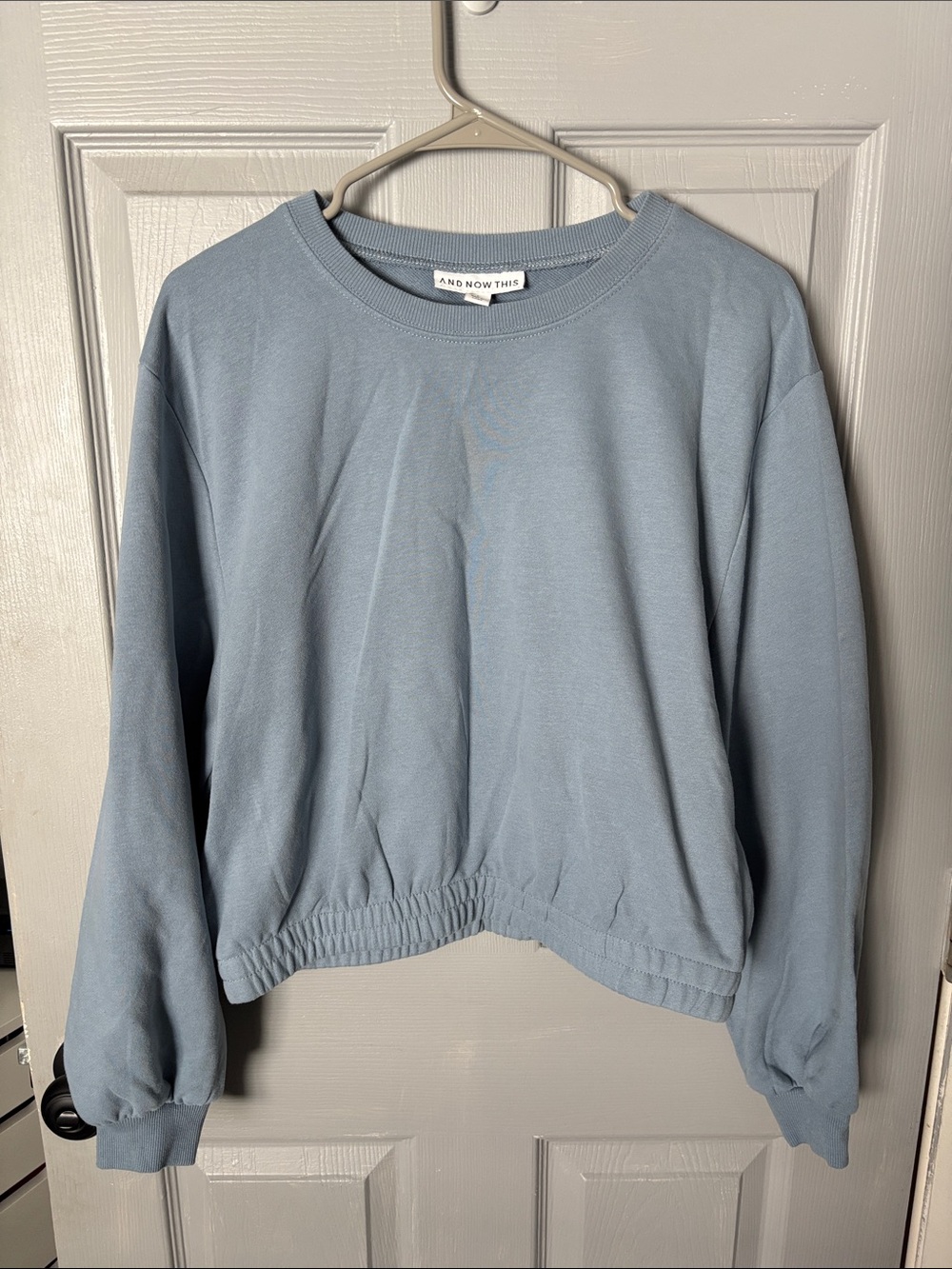 Cropped Crewneck Sweatshirt Size L